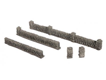 Basaltsteinmauer 230 x 120 x 25 mm HO, 1/72