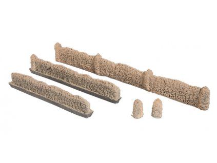 Sandstone stone wall 230x120x25mm HO, 1/72
