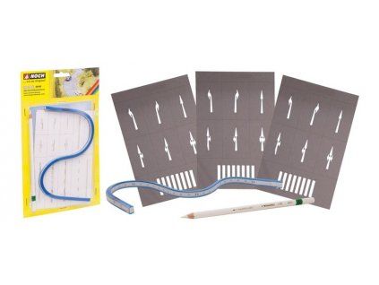 Silniční značení - sada šablon a křivítko