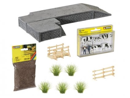 Loading cattle - minidiorama set HO