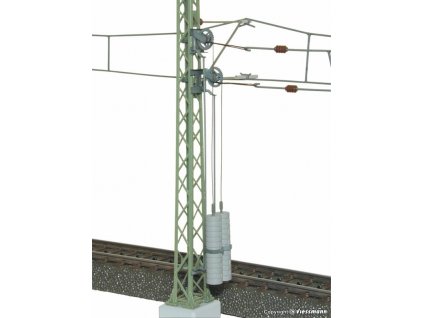 Gleismast mit Spannern (2) HO