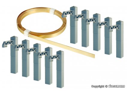 Tunnel trolley holder 10pcs/3m HO