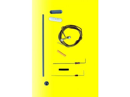 Platform lamp double LED white 1pc building kit HO, TT, 1/72