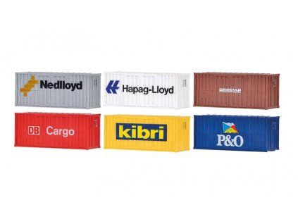Containers 20 ft 6pcs HO