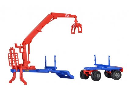 Holztransport-Sattelauflieger mit Kran HO