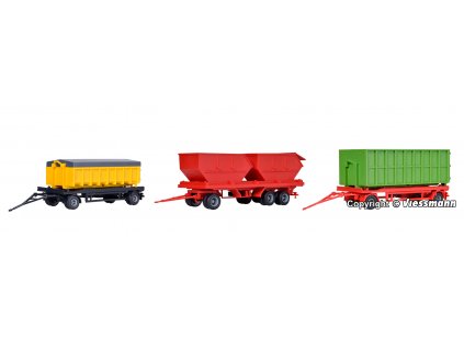 Trailers set of 3 HO