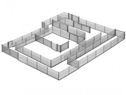 Grauer Maschendrahtzaun HO