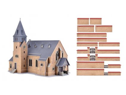 Kirche mit Mauer in Westerwald HO