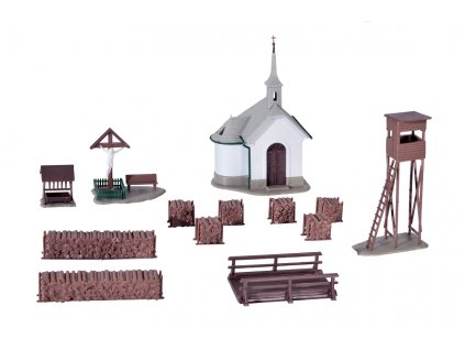 Chapel with accessories HO