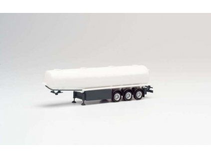 White petrol tanker semi-trailer 1/87