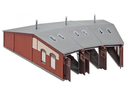 Depot for three locomotives HO