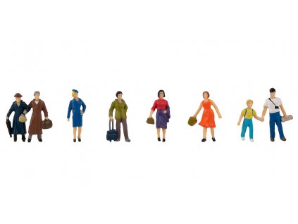 Passengers on the platform 8 pcs HO