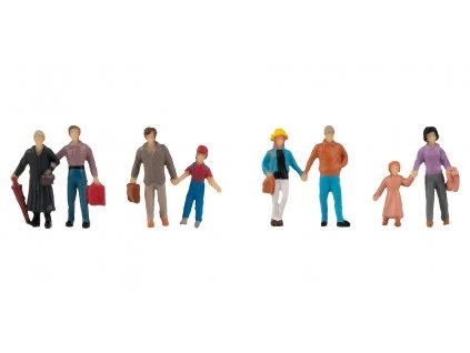 Fahrgäste paarweise (8 Stück) HO