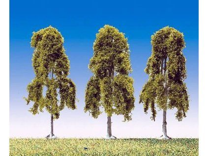 Birch tree 3 pcs 9 cm HO