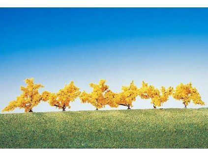 Shrubs for diorama Golden rain 6 pcs, 40 mm high