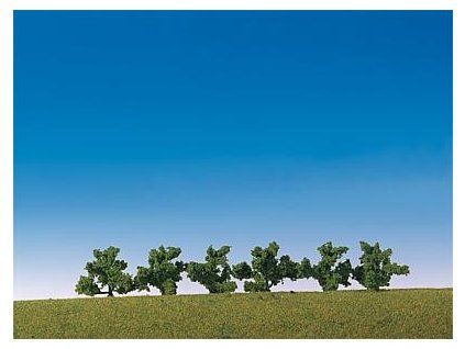 Shrubs with green 6 pcs 4 cm HO/N
