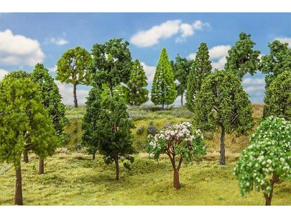 Diorama trees mix deciduous 30 pcs, 40 - 120 mm high