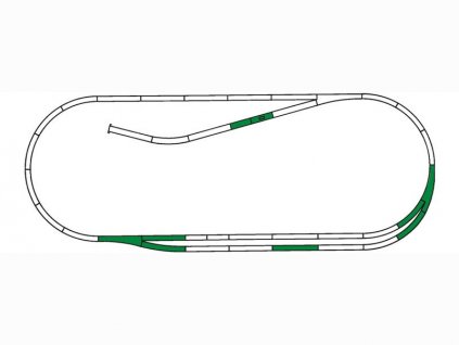 Kolejová sada Roco Line s podložím track set C