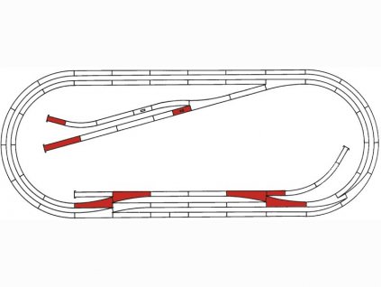 Koľajová sada Roco Line s podložím track set E