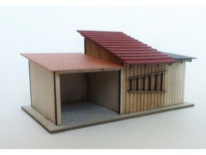 Sheds 3 pcs Hraštice LaserCut HO