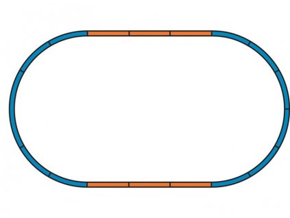 Track bedding (without tracks) PIKO A-track Set A + 4 straights HO