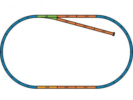 Track bedding (without tracks) PIKO A-track Set A + B HO