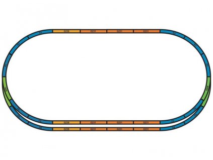 Track bedding (without tracks) PIKO A-track Set A + E HO