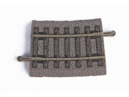 422 mm Kurvengleis R2 7,5° mit HO-Gleisbettung