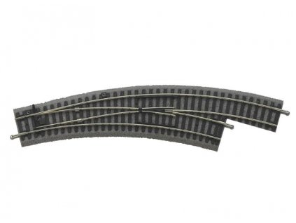 Turnout arched right BWR with HO bedding