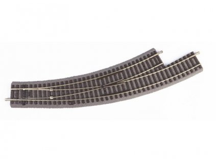 BWL R3 curved turnout left with HO bedding