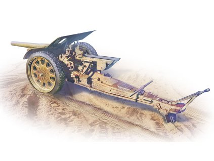 Italian 105/28 Field Cannon with Rubberized Wheels 1/72