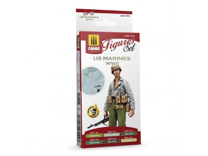 Sada farieb US Marines WWII Figures Set