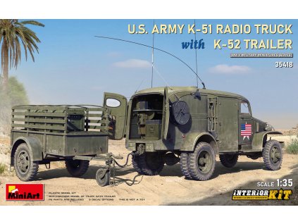 us radio truck k 51 w trailer k 52 1 35 35418 miniart 036