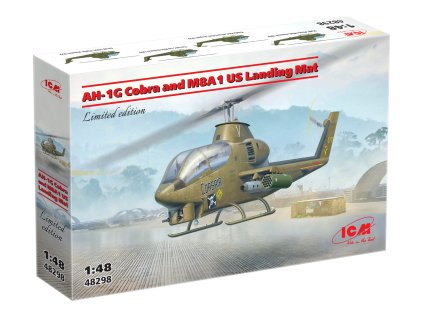 bell ah 1g cobra and m8a1 us landing mat limited edition 1 48 ICM 48298 016