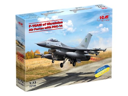 f 16am fighting falcon of ukrainian air forces with pag 14 1 72 ICM 72145 04