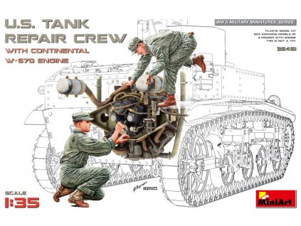 u s tank repair crew w w 670 engine 1 35 miniart 35461 05