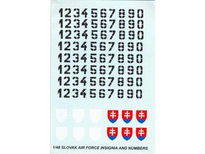 Sada nálepek - Slovenské výsostné znaky 1/48