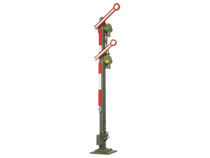Semaphore home signal, small mast, with 2 coupled arms 1/87 HO