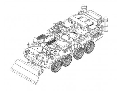 M1132 Stryker Engineer Squad Vehicle w/LWMR-Mine Roller/SOB 1/72