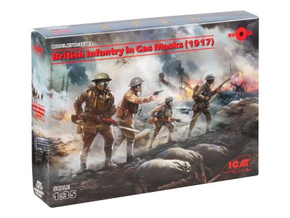 british infantry in gas masks 1917 4 figures 1 35 35703 icm 04