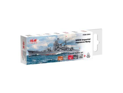 Sada akrylových barev ICM - WWII Imperial Japanese Navy 6x12ml