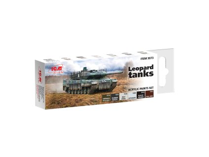 Acrylic paint set for Leopard tanks 6x12ml