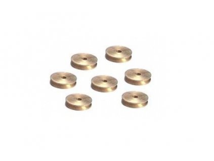 Kladka mosadz, vonk. pr.4, diera pr.1,5 2ks