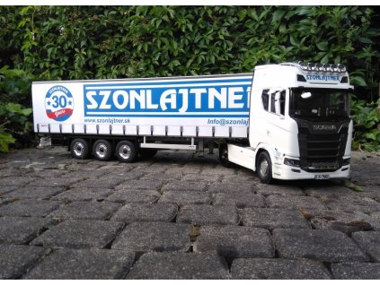 Scania 460R 4x2 + plachtový náves Schmitz 1/14 stavba na zákazku