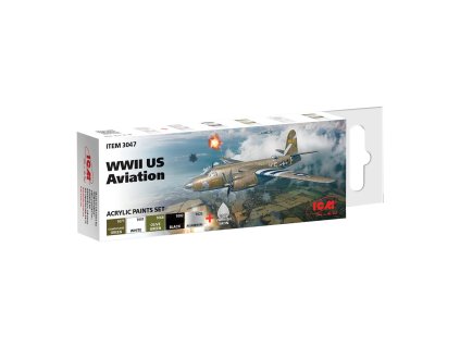Acrylic paint set for WWII US Aviation 6x12 ml