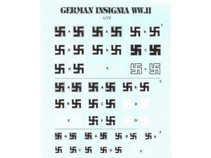 Decal set - WWII Luftwaffe swastikas 1/72