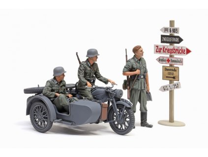 german ks600 motorcycle with sidecar 1 35 tamiya 35384 06