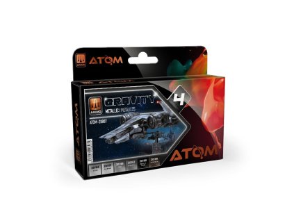 atom gravity set 4 metallic 6 x 20 ml 20807