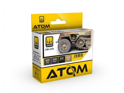 AMMO ATOM 20725 atom rubber and tires colors set