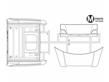 M-Parts Highroof w/ Spoiler Scania S770 Tamiya 56368